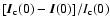 $[\vec{I}_{\rm c}(0) - \vec{I}(0)]/{I}_{\rm c}(0)$