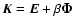 $\vec{K}= \vec{E} + \beta \vec{\Phi}$