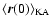 $\langle\vec{r}(0) \rangle_{\rm KA}$