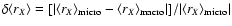 $\delta\langle r_{X}\rangle=[\vert\langle r_{X}\rangle_{\rm micro} - \langle r_{X}\rangle_{{\rm macro}}\vert]/\vert\langle r_{X}\rangle_{\rm micro}\vert$