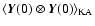 $\langle\vec{Y}(0)\otimes \vec{Y}(0)\rangle_{\rm KA}$