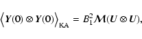 \begin{displaymath}%
\bigl\langle\vec{Y}(0)\otimes \vec{Y}(0)\bigr\rangle_{\rm KA} =
B_1^2{\vec{\cal M}}(\vec{U}\otimes \vec{U}),
\end{displaymath}