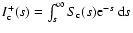 $I_{\rm c}^+(s)=\int_s^\infty
S_{\rm c}(s){\rm e}^{-s}~{\rm d}s$