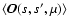 $\langle\vec{O}(s,s',\mu)\rangle$