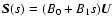 $\vec{S}(s)=(B_0+B_1 s)\vec{U}$
