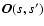 $\vec{O}(s,s')$