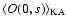 $\langle O(0,s) \rangle_{\rm KA}$