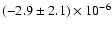 $(-2.9 \pm 2.1)\times 10^{-6}$