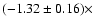 $(-1.32 \pm 0.16)\times$