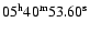 $\rm05^{h}40^{m}53.60^{s}$
