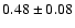 $0.48 \pm 0.08$