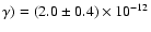 $\gamma) = (2.0 \pm 0.4) \times 10^{-12}$