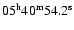 $\rm05^{h}40^{m}54.2^{s}$