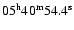 $\rm05^{h}40^{m}54.4^{s}$