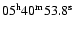 $\rm05^{h}40^{m}53.8^{s}$