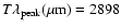 $T\lambda_{\rm peak}(\mu
{\rm m}) = 2898$