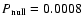 $P_{\rm null} = 0.0008$