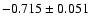 $-0.715\pm 0.051$