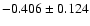 $-0.406\pm 0.124$