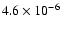$4.6 \times 10^{-6}$