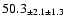 $ 50.3 _{ \pm 2.1 \pm 1.3 } $