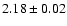 $2.18 \pm 0.02$