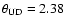 $\theta_{\rm UD} = 2.38$