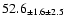 $ 52.6 _{ \pm 1.6 \pm 2.5 } $