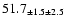 $ 51.7 _{ \pm 1.5 \pm 2.5 } $