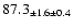 $ 87.3 _{ \pm 1.6 \pm 0.4 } $
