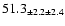 $ 51.3 _{ \pm 2.2 \pm 2.4 } $