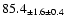 $ 85.4 _{ \pm 1.6 \pm 0.4 } $