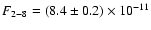 $F_{2-8} = (8.4 \pm 0.2) \times 10^{-11}$