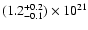 $(1.2_{-0.1}^{+0.2})\times 10^{21}$