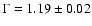 $\Gamma=1.19\pm 0.02$