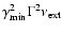$\gamma^{2}_{\rm min}\Gamma^{2}\nu_{\rm ext}$