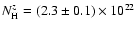 $N_{\rm H}^{z}=(2.3\pm 0.1)\times 10^{22}$