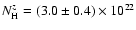 $N_{\rm H}^{z}=(3.0\pm 0.4)\times 10^{22}$