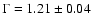 $\Gamma=1.21\pm 0.04$