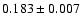 $0.183\pm 0.007$