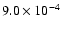 $9.0\times 10^{-4}$