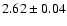 $2.62\pm 0.04$