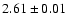 $2.61\pm 0.01$