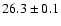 $26.3\pm 0.1$