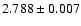 $2.788\pm 0.007$