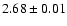 $2.68\pm 0.01$