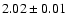 $2.02\pm 0.01$