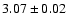 $3.07\pm 0.02$