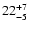 $\rm 22_{-5}^{+7}$