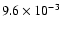 $9.6\times 10^{-3}$